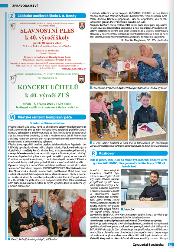 Zpravodaj Benátecka 2/2026