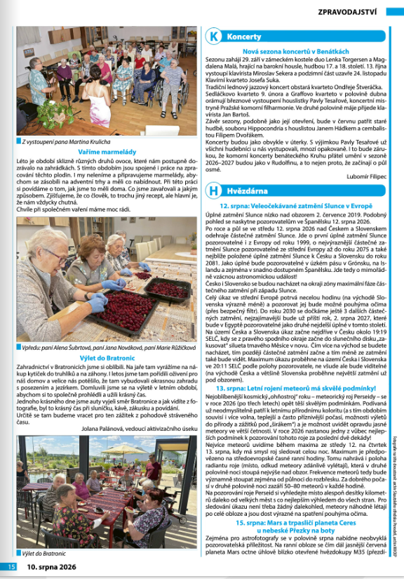 Zpravodaj Benátecka 8/2026